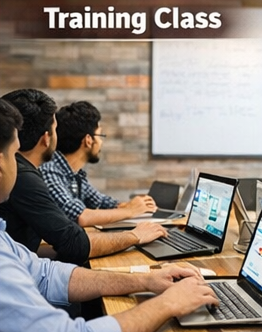 Students working on live social media projects