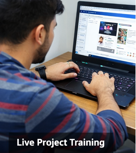 Live project training in Digital Marketing Course with Placement