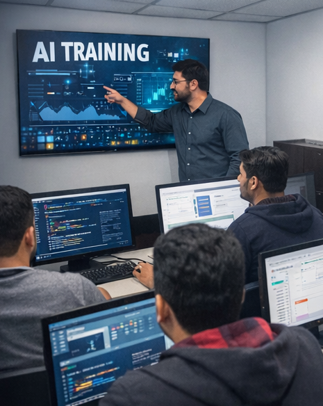 AI digital marketing training classroom