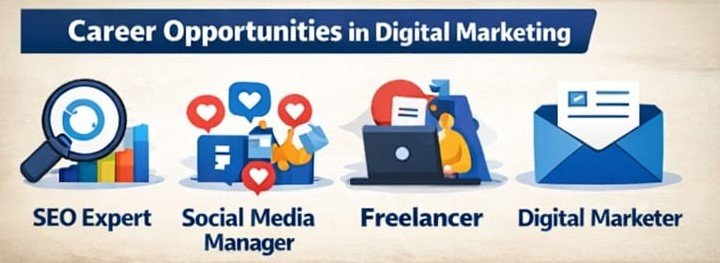Career opportunities after digital marketing course like SEO executive and freelancer