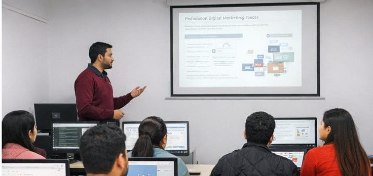 students learning digital marketing course in Shimla