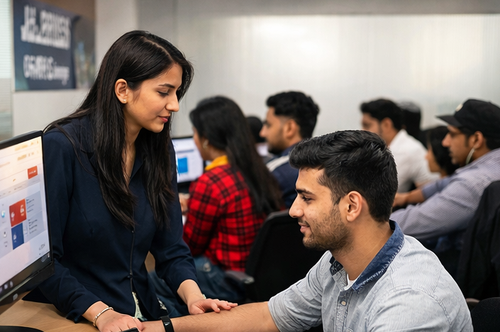 students learning digital marketing at IICE Computer Education Shimla